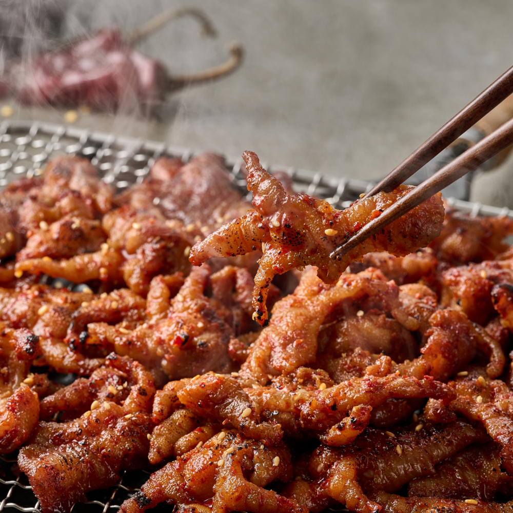 숯불 직화 매운 무뼈닭발 250g 택배 뼈없는 닭발 불닭발 : 무한쿡