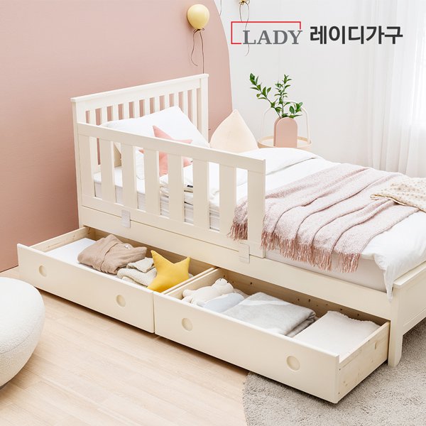 레이디가구 스칸딕 데일리 원목침대 하단 서랍 2EA : 레이디가구 몰