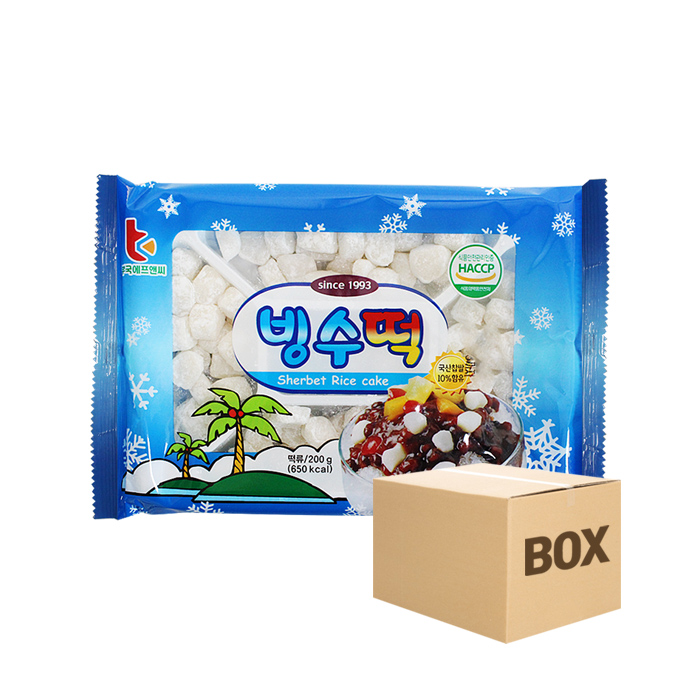 부국 빙수떡 200g x20개 (팥빙수 재료 토핑) : 티타임고려