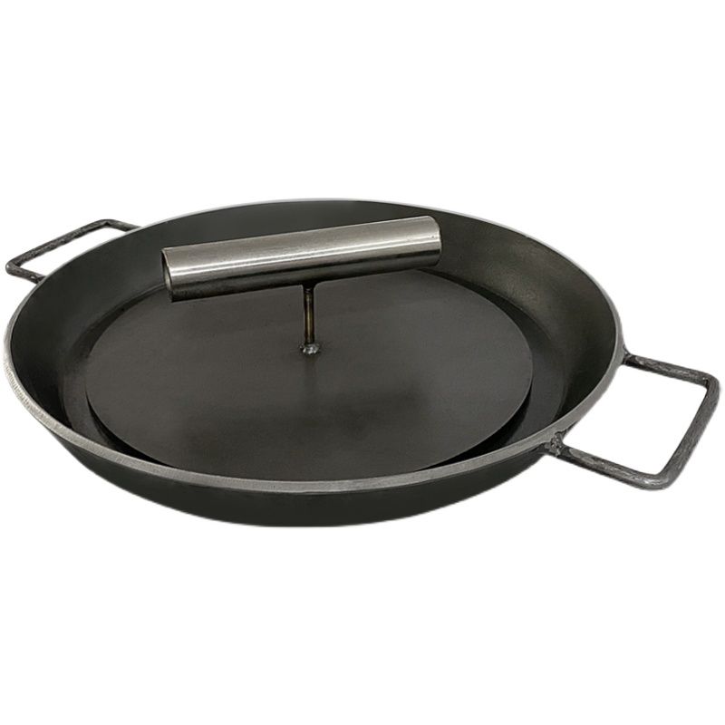 닭갈비 철판 판 팬 불판 28 cm 무쇠 누룽지 원형 : 곤퍼니