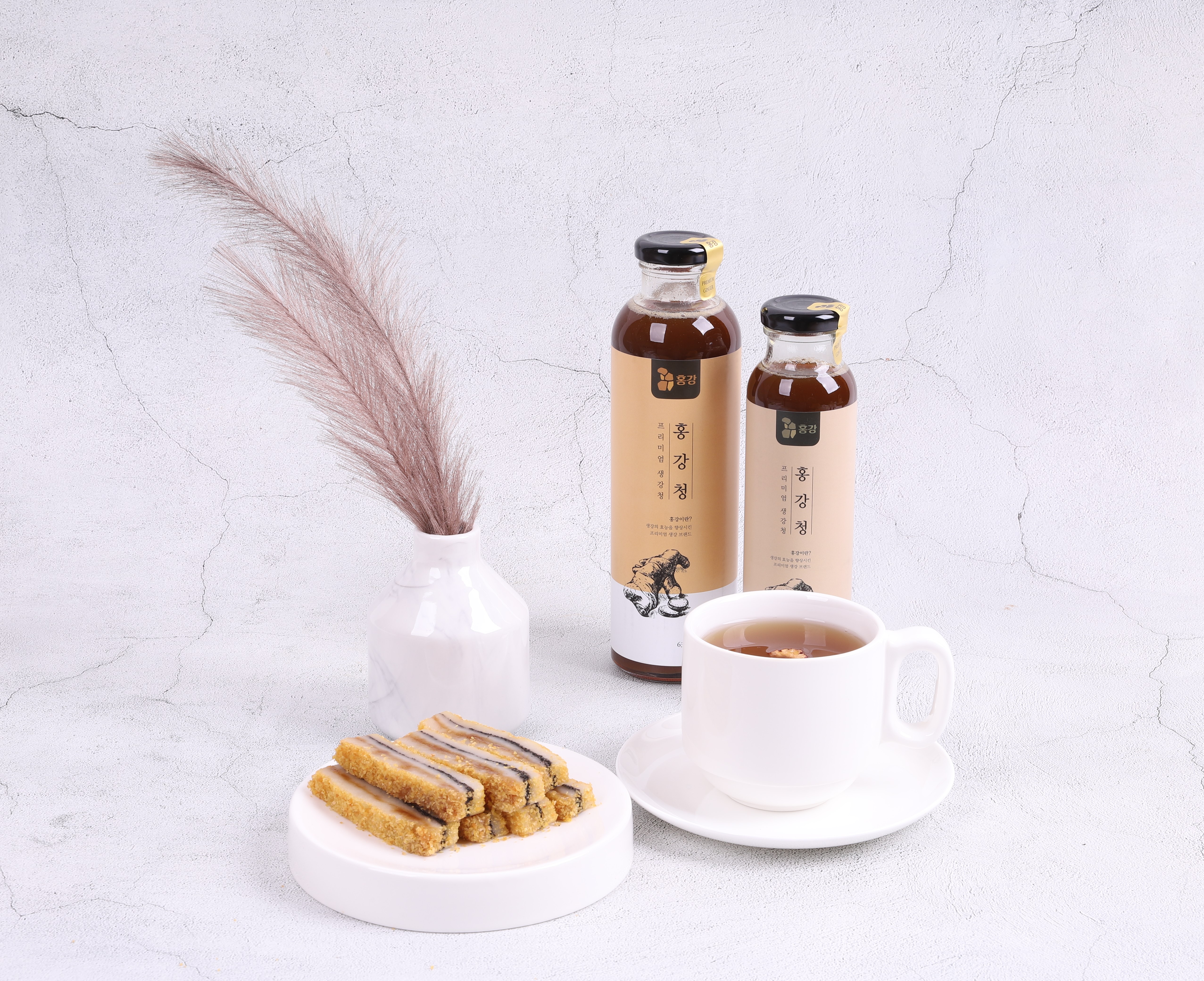안동 수제 찐 생강 청 차 즙 진액 진저 밀크 티 라떼 시럽 임산부 집들이 선물 세트 : 겟레디.