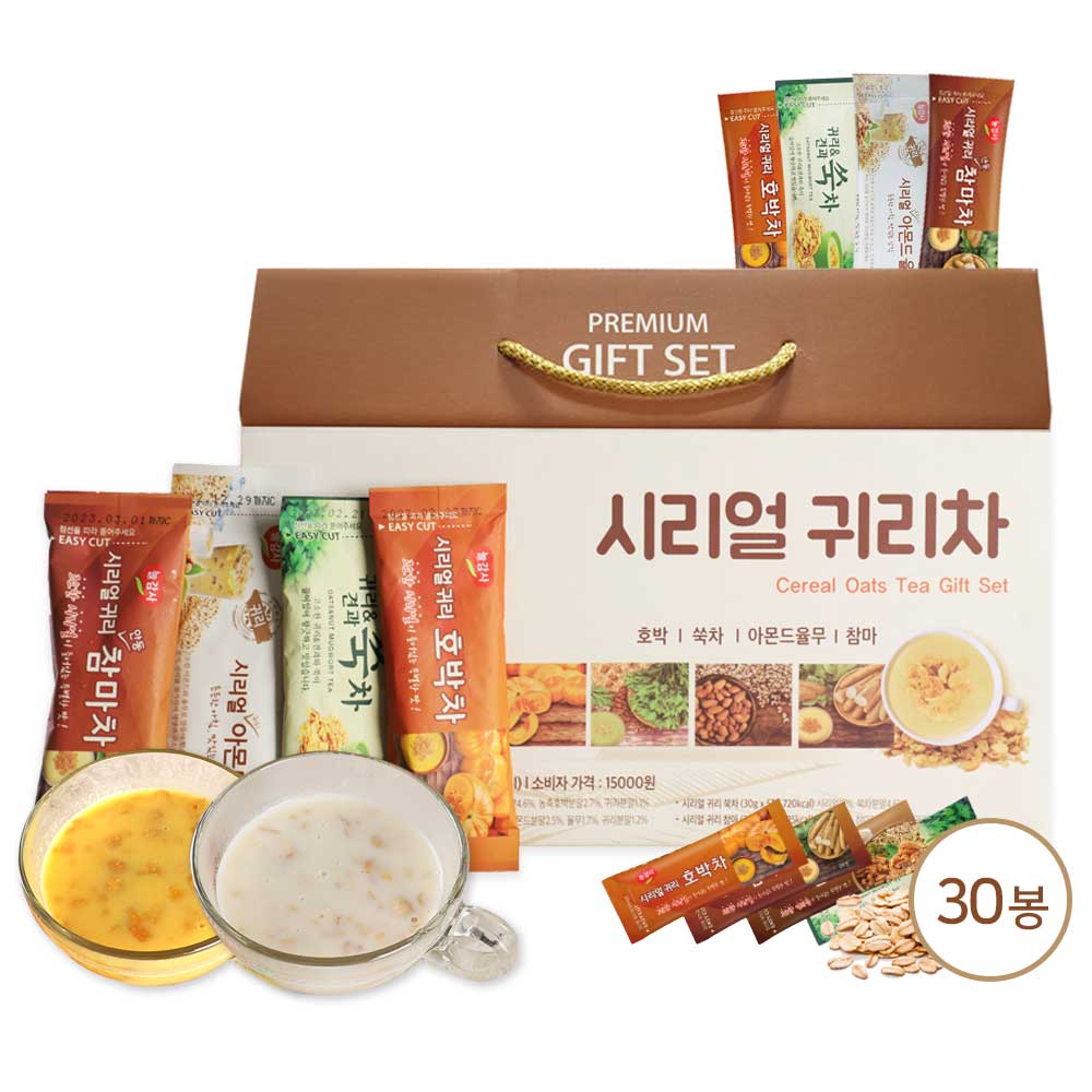 광야식품 시리얼 귀리차 4종 종합선물세트 30T : 코애드 주식회사