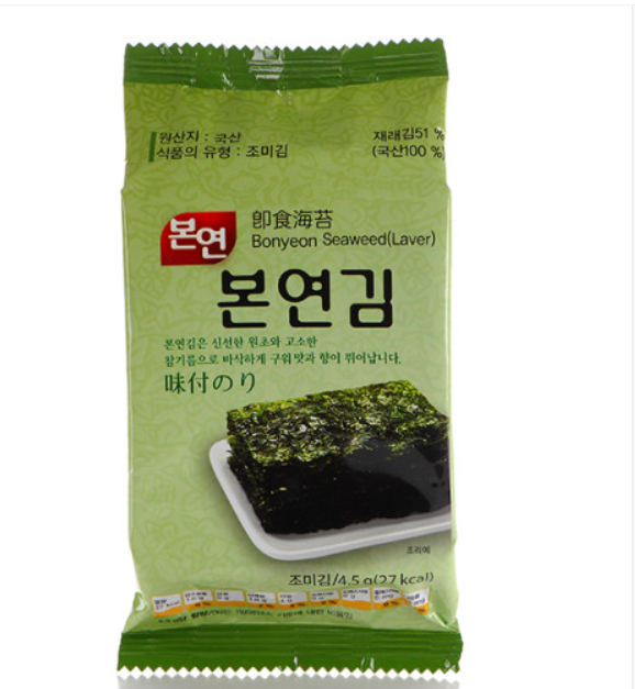 정말로! 맛있는(HACCP) 도시락김 4.5gX72봉 : 에스엔케이 글로벌