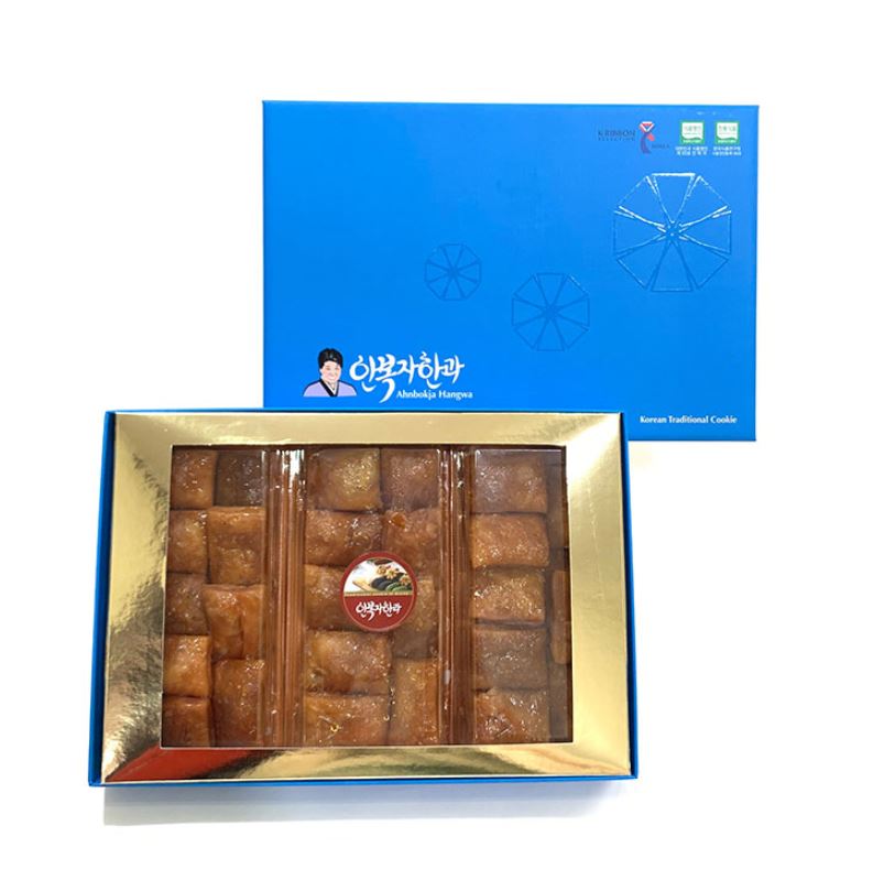 유기농 국산 우리밀 전통 안복자 약과 수제 단체 선물 답례품 어르신 건강 한과 간식 : GIVEGOOD