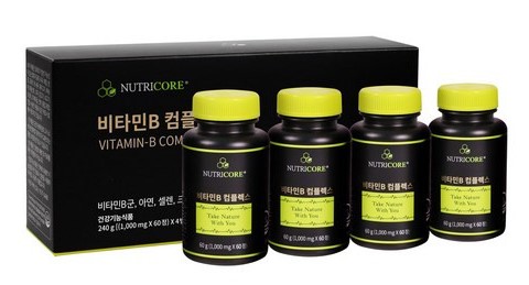 뉴트리코어 비타민B 콤플렉스 1000mg x 60정 x4병 : 월촌마트