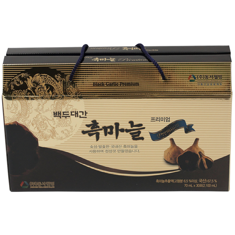 동서웰빙 백두대간 흑마늘 프리미엄 70ml 30포 : 지구마을 친환경농산물