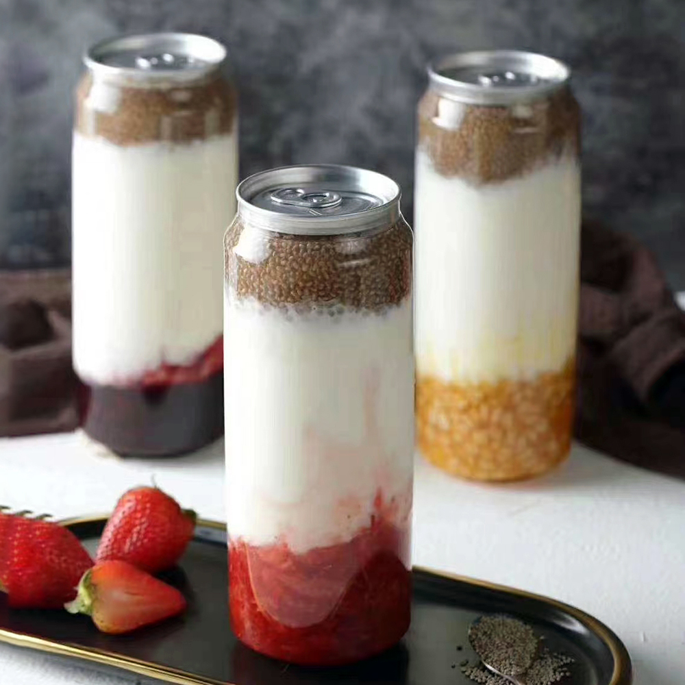 캔시머캔 PET 공캔 페트캔 투명캔 캔용기 플라스틱캔 빈캔 배달 용기 500ml 100개 : cocomarket