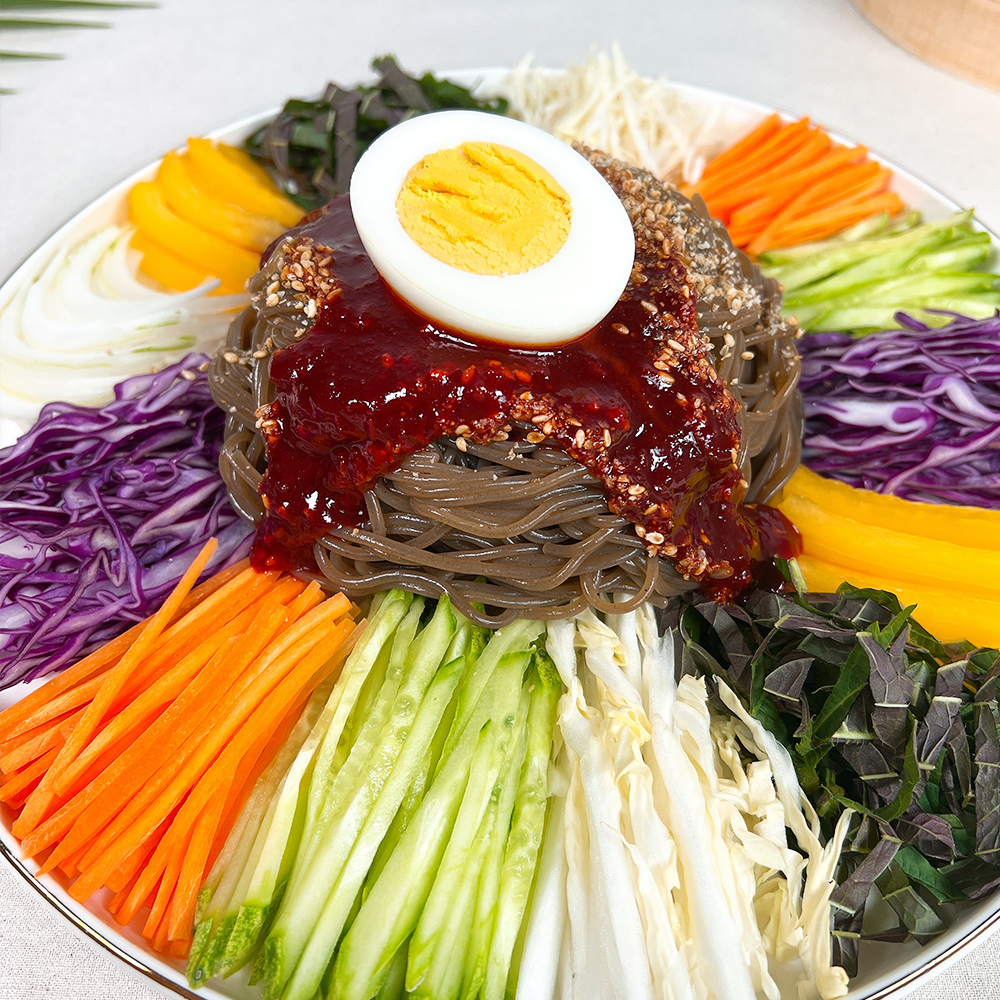천지푸드 춘천식 비빔 쟁반 막국수 물막국수 비빔국수 10인분 세트 : 천지푸드