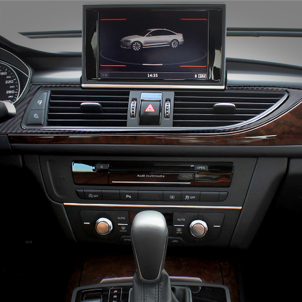 아우디 A7 4G8 센터페시아 에어컨 테두리 커버-리얼카본 : 트루파츠코리아