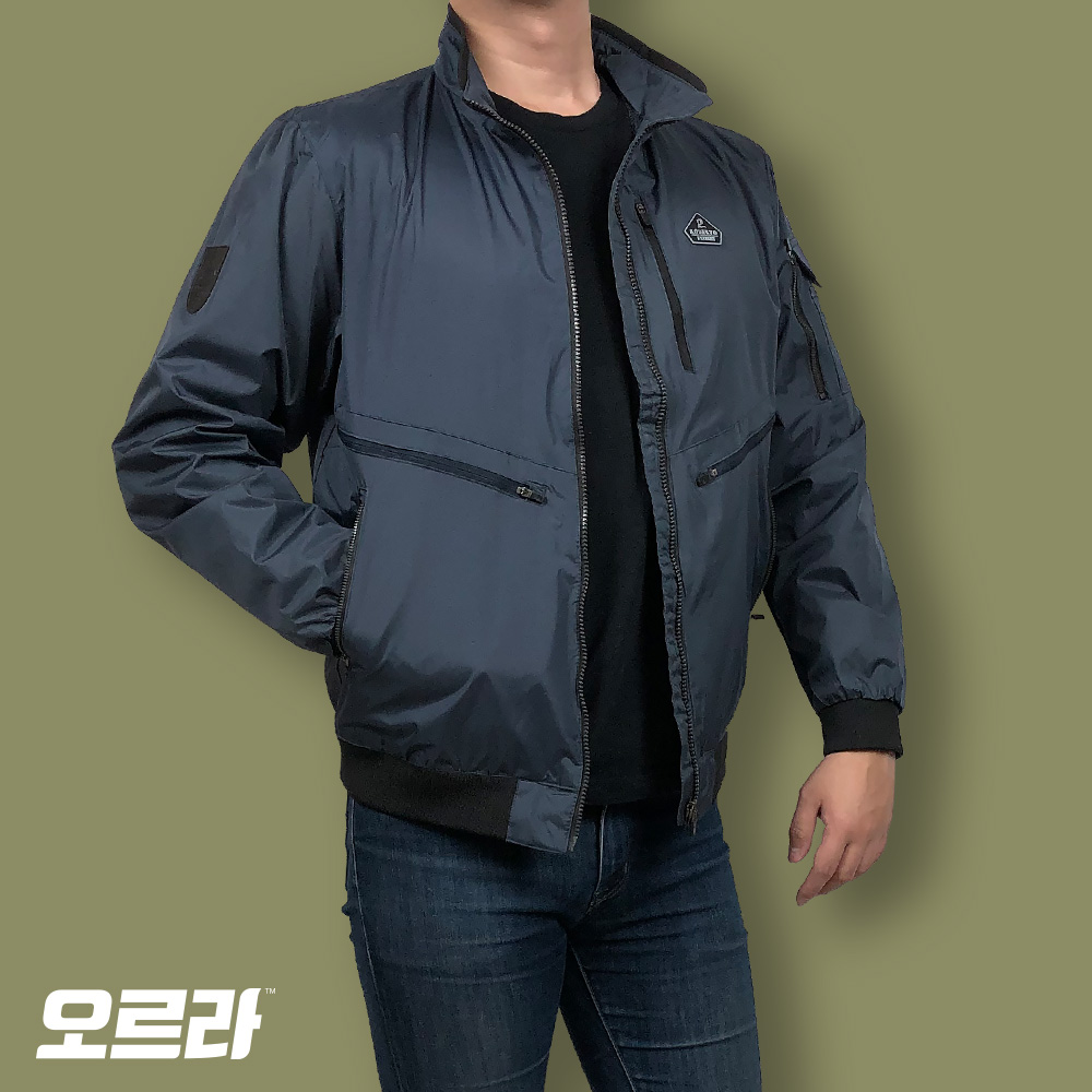 오르라 간절기 기능성 보머 항공 자켓 플라이트 바람막이 등산 작업 블루종 점퍼 RB-18 : 오르라 아웃도어
