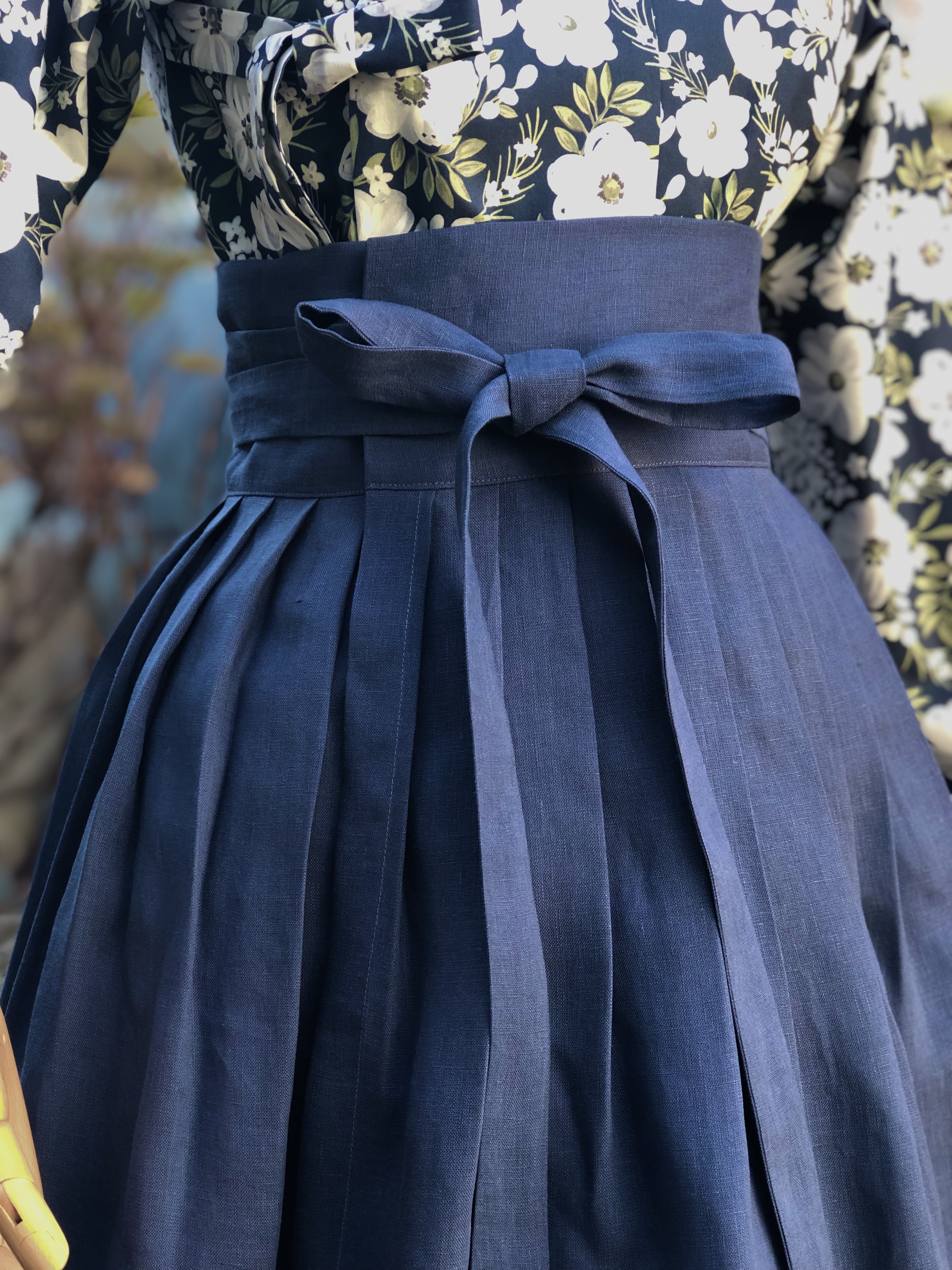 생활한복 린넨 네이비 허리치마 : 단미의 바늘꽃이야기