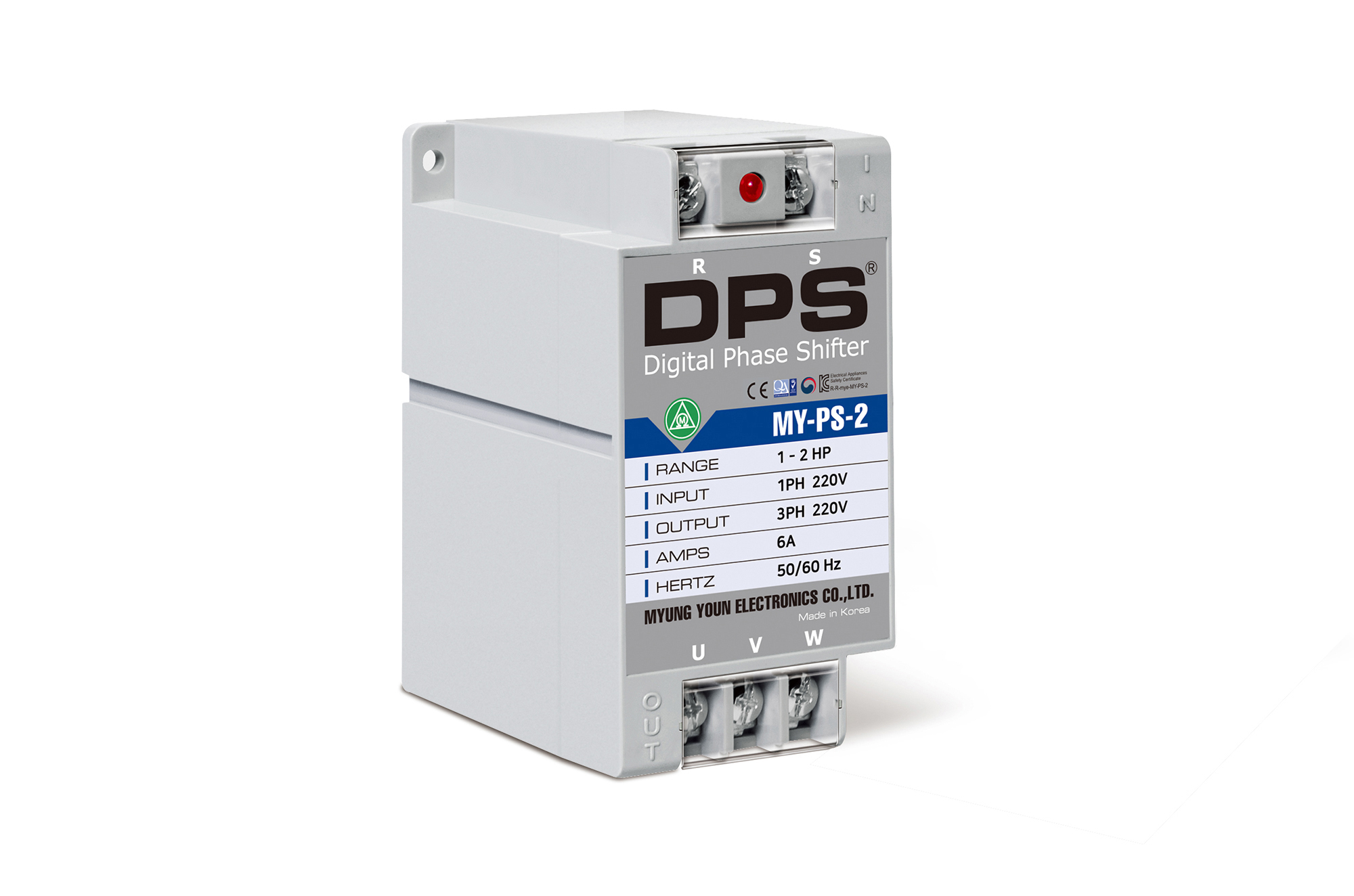 디지털 위상변환기 MY-PS-2 DPS 단상220V으로 삼상220V 1마력 모터 사용 / 명윤전자 : FA마켓