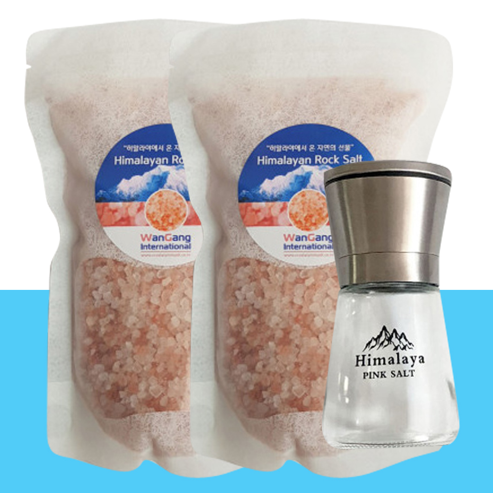 히말라야 핑크솔트 250g 500g 1kg+그라인더 간수뺀 천연 미네랄 소금 조미료 : 개미마켓
