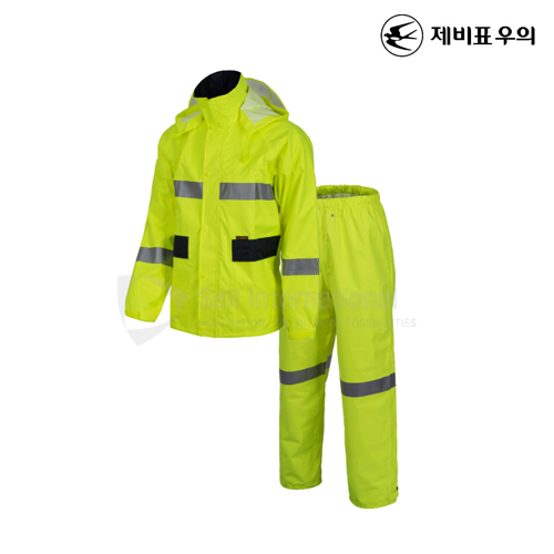 제비표 우의 Si-911 투피스 형광그린 비옷 고급 안전 산업용 업무용 배달 상하세트 XL사이즈 : 툴벤저스