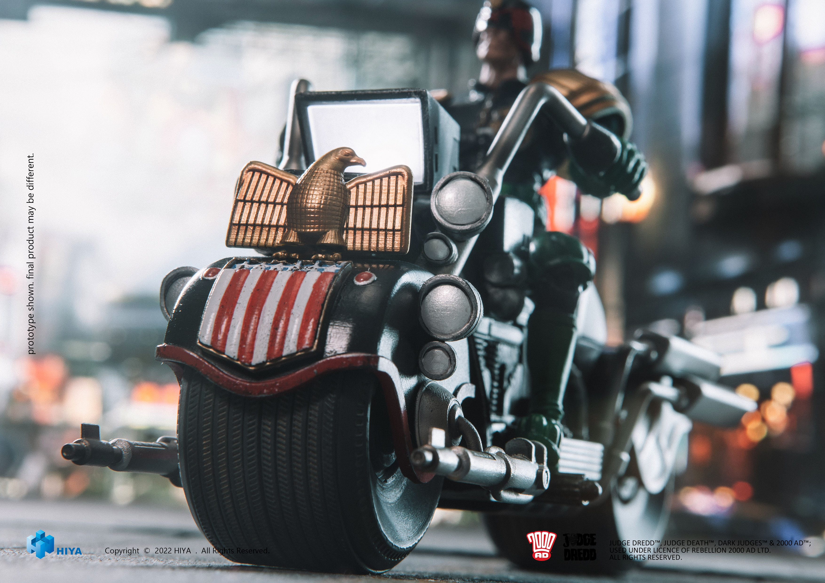 [입고완료] 히야토이즈 1/18 Judge Dredd - 저지 드레드 & 로우마스터 MK2 세트 : 다이나믹 컬렉터