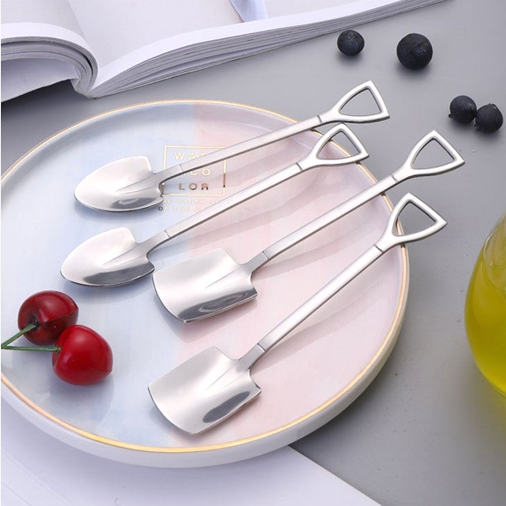 삽모양티스푼 카페 디저트 커피 스텐 티스푼 : 스마트헬시필