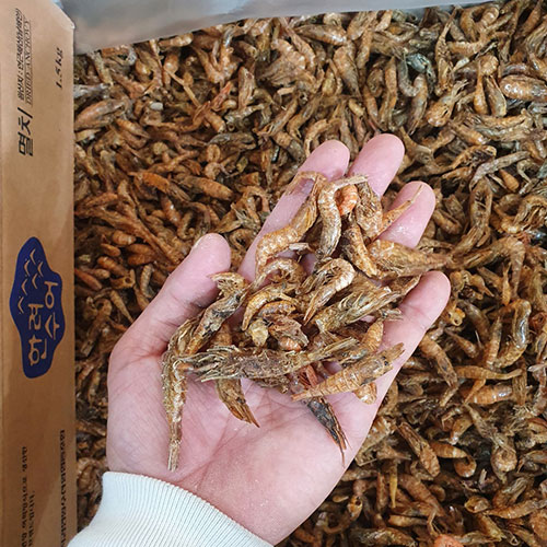 건통령 국내산 보리새우 흑새우 국물용 새우 200g : 건통령