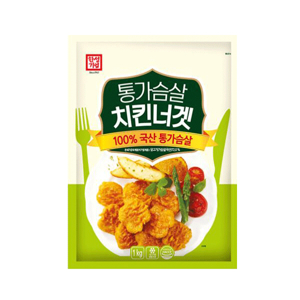한성 통가슴살 치킨너겟 1kg : 다만세푸드