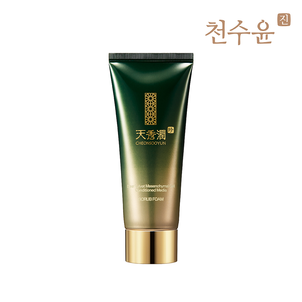 천수윤진 무자극 각질 제거 모공 노폐물 수분공급 거품 클렌징 크림 스크럽 폼 100ml : 천수윤