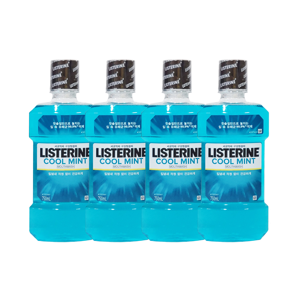 리스테린 쿨민트 750ml x4개 : 밍구잡화점