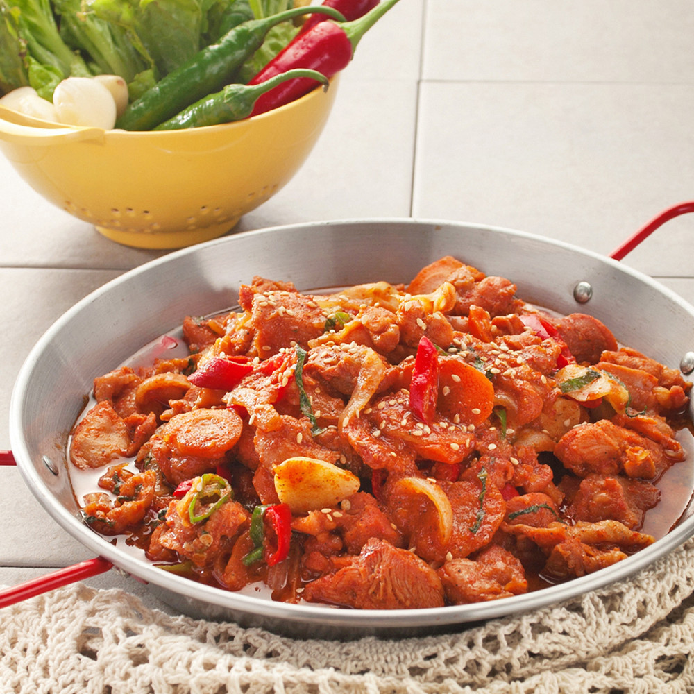 올품 닭갈비 의성마늘 3봉 순한맛 3봉 매운맛 3봉 2.7kg (300g X 9봉) : 올품몰