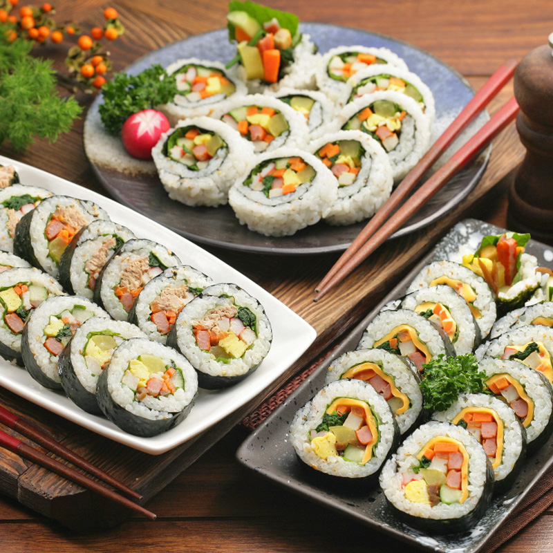 스시 김밥 만들기 도구 풀세트 초밥공구세트 토탈식재료 삼각주먹밥재료 게으름뱅이 초보자 김밥 : 보물섬쇼핑