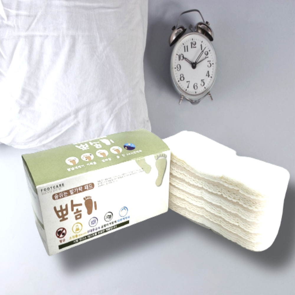 국산 풋케어 숨쉬는 발가락 패드 뽀솜이 발냄새제거 땀흡수 120매 x 2개 : 홀렌24