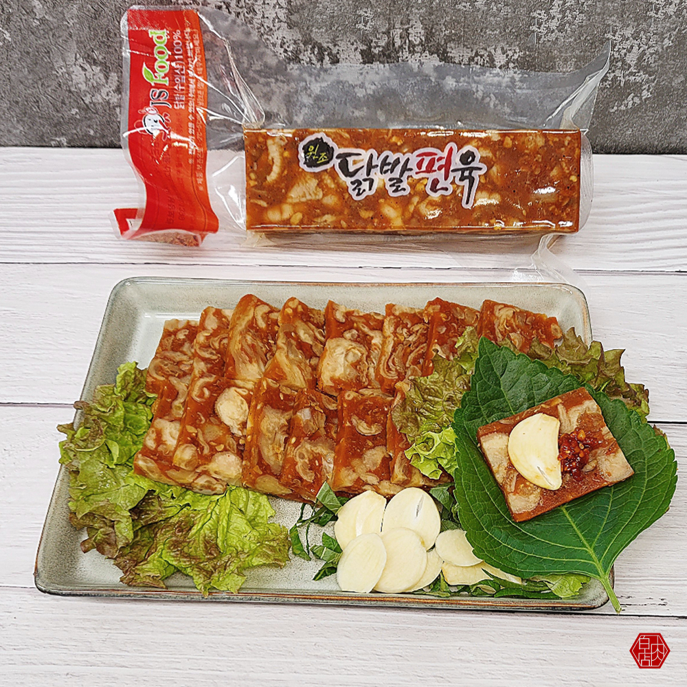 원조 닭발편육 300g 무뼈 매콤 반찬 안주 무릎에 좋은 음식 : 백육점