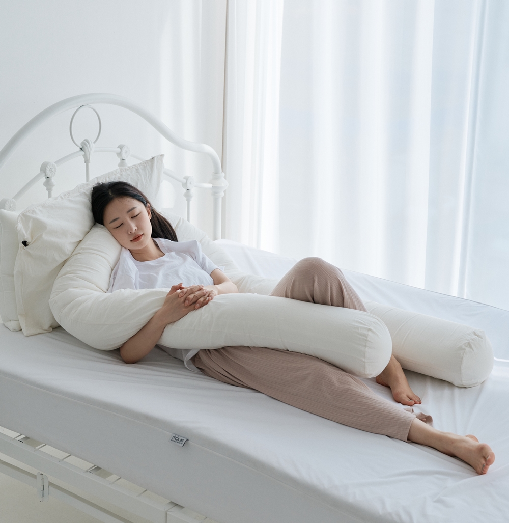 국산 LINU리누 U자 바디필로우 특대형 150cm 그란데 솜포함 커버포함 긴베개 정품 모달 광목 : 리누