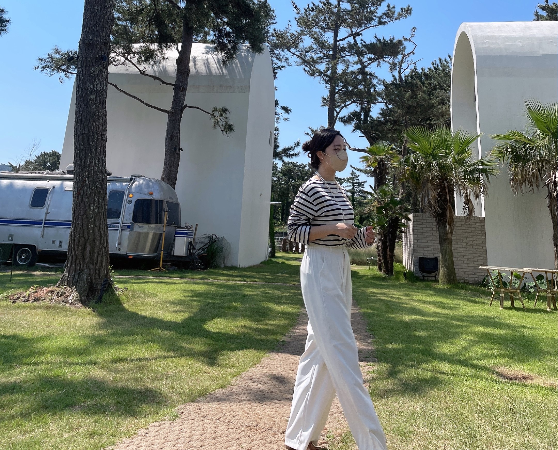 제주슬랙스 썸머슬랙스 여름슬랙스 여름바지 와이드팬츠 와이트핏 와이드밴딩팬츠 카멜팬츠 : 니드엘샵