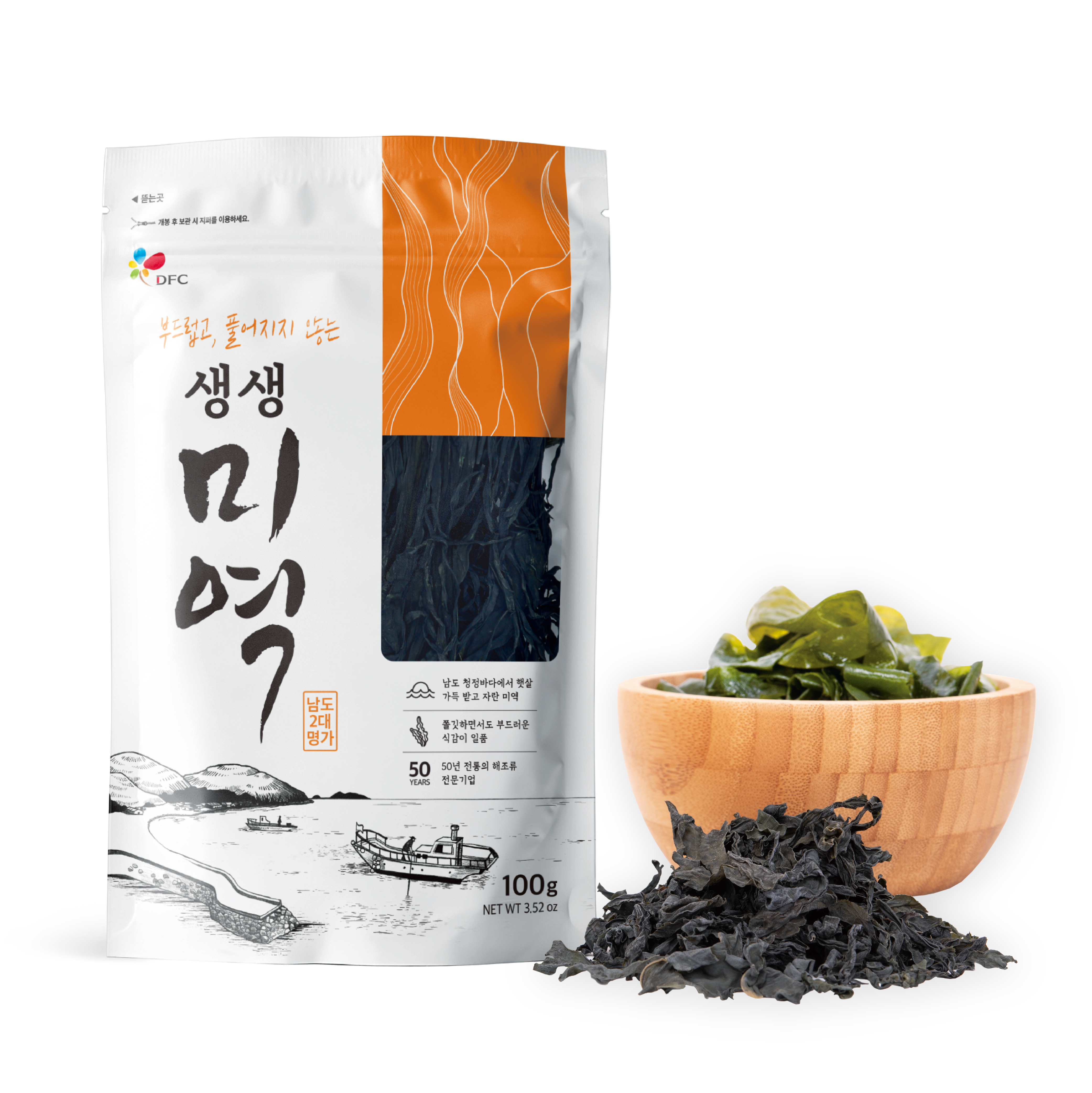 동오 냉풍건조로 부드러운 생생미역 100g 산모미역 건미역 : 동오식품주식회사