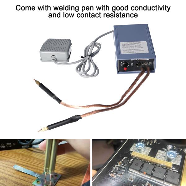 용접기 핸드 헬드 스폿 용접기, 5000W 고출력 DIY 용접 도구, 휴대용 0-800A 전류 조절 기계 : happy스토아