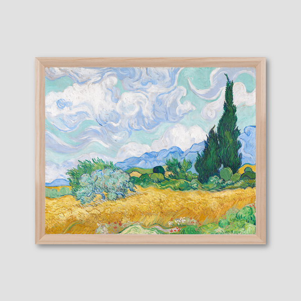 삼나무가 있는 밀밭 (NG 버전) - 빈센트 반 고흐 Vincent Willem van Gogh /캔버스판넬 /24x30 : 8 plus 1