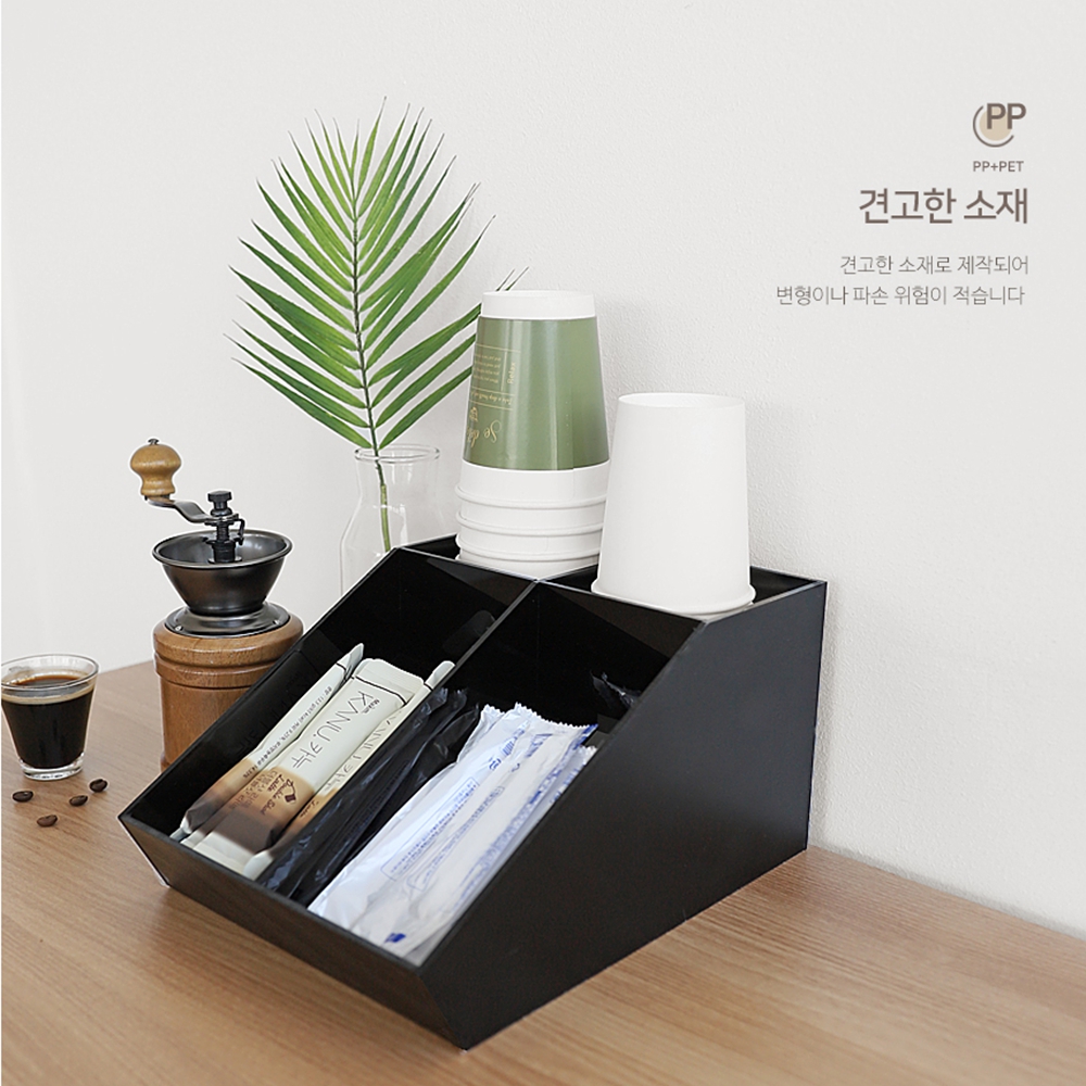 카페용 2단 디스펜서 탕비실 편의점 휴게소 냅킨 빨대 컵홀더 : 왔스뉴