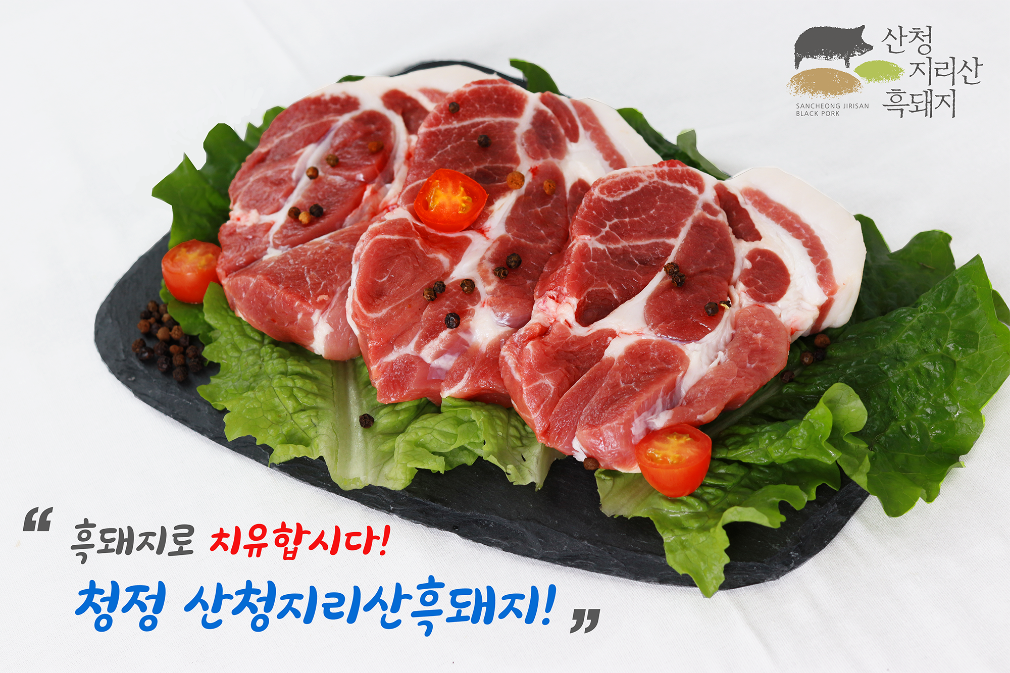 [산청군농협] 지리산 산청 흑돼지 선물세트 (삽겹살, 목살, 앞다리, 갈비) : 산청군농협 쇼핑몰
