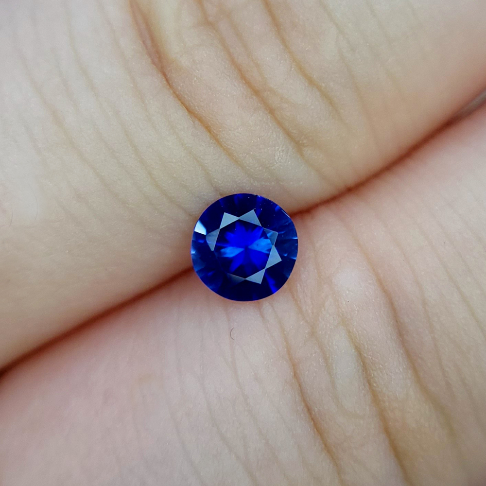 0.7ct sapphire 라운드 히팅 블루 사파이어 : 청연 공방
