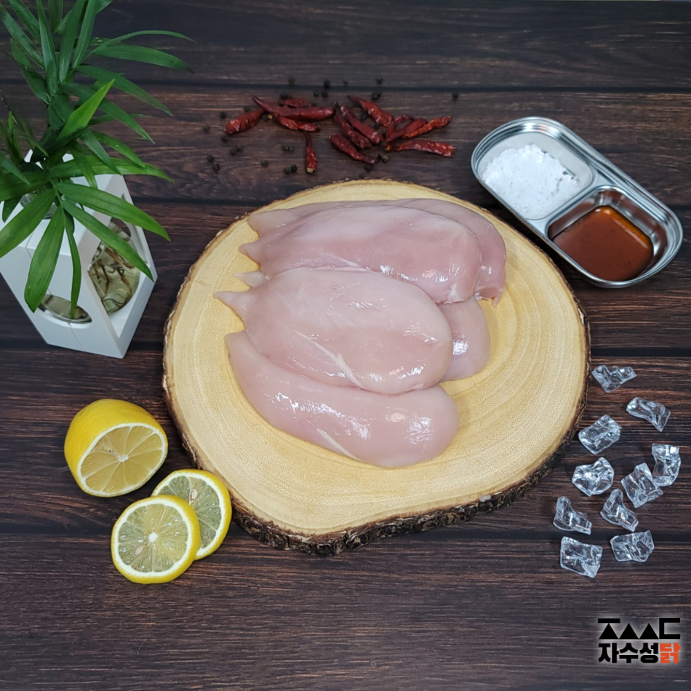 1kg 냉동 국내산 닭가슴살 닭가슴살 순살 운동 다이어트 가슴살 : 자수성닭