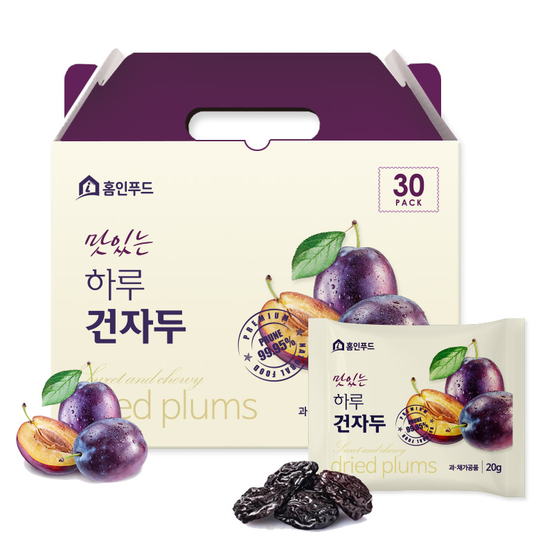 홈인푸드 맛있는 하루 건자두 20g 30입 선물세트 : 홈인푸드