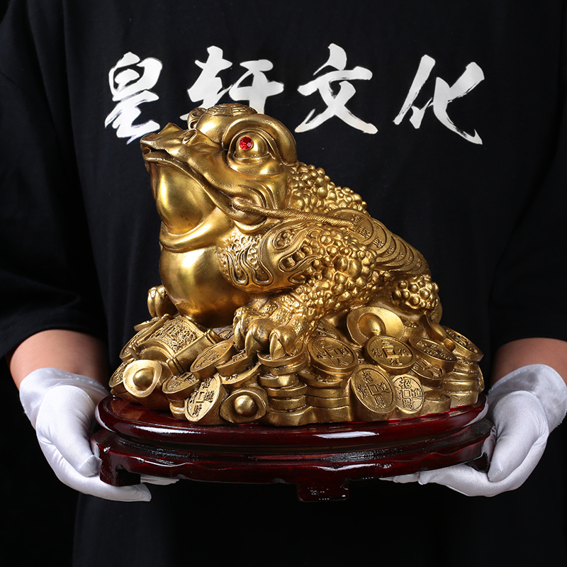 재물과 복을 부르는 19cm 삼족두꺼비 황금 풍수 행운 소품 집들이 선물 : 깨갱마켓