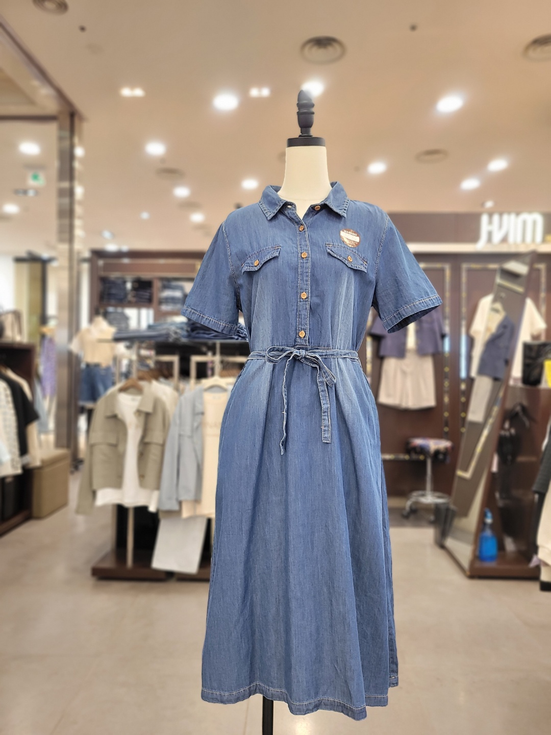 제이빔 셔츠카라 반팔 데님원피스 JVOW22501 : NC엑스코점 제이빔