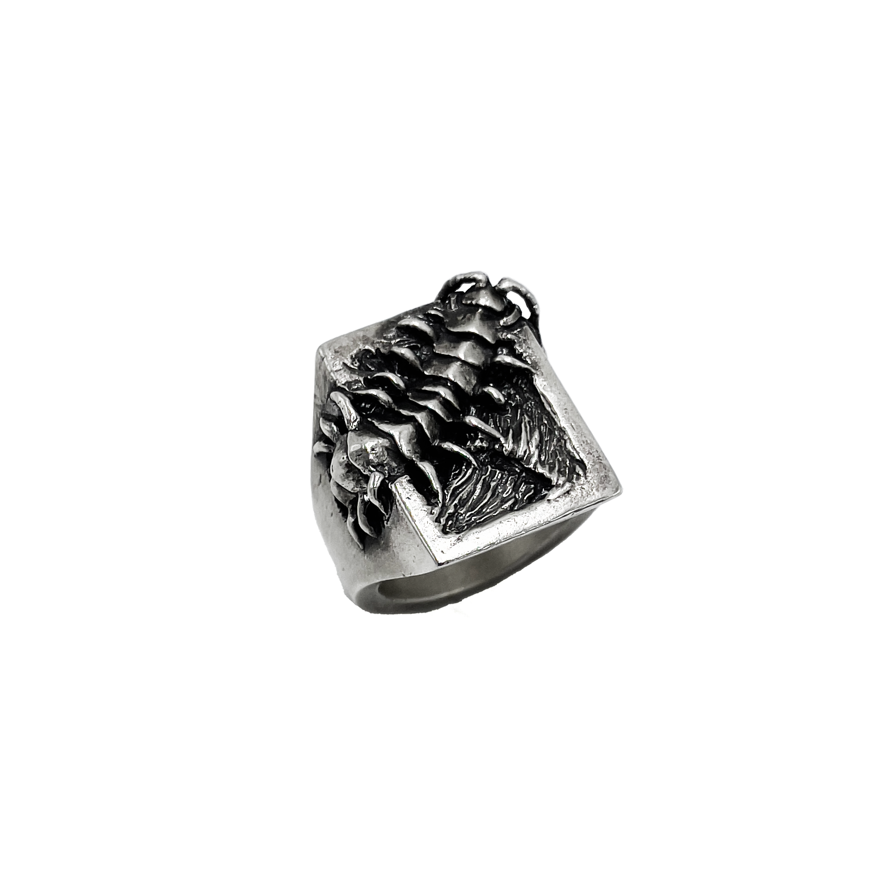 플루토스 Centipede Ring 실버925 무광 지네 남자 지네반지 : 플루토스 실버 크래프트샵