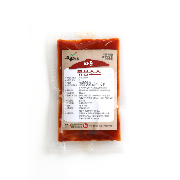 볶음소스 70g : 주식회사와룡식품