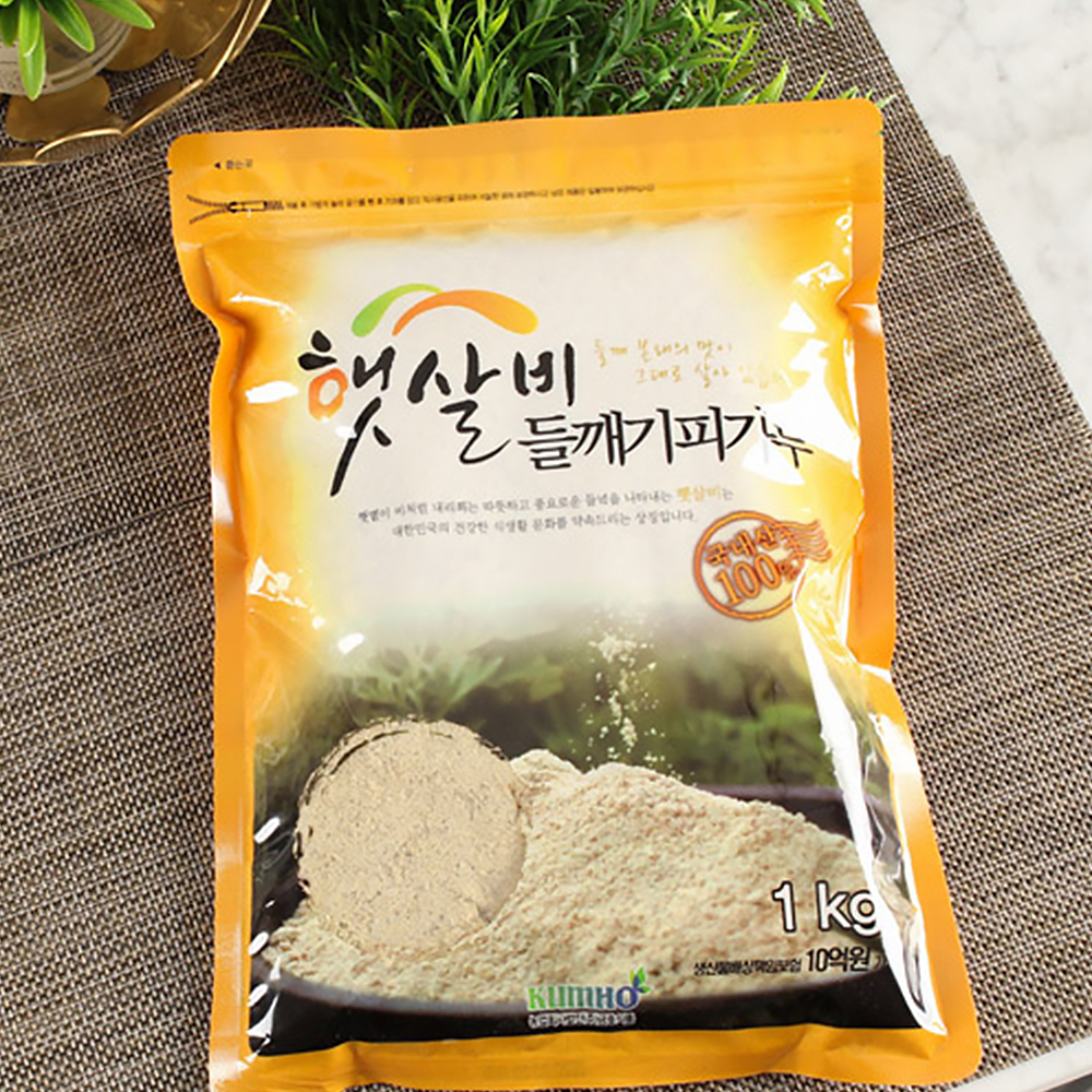 햇살비 국내산 들깨기피가루 1kg 껍질깐 들깨가루 : 준머니네집