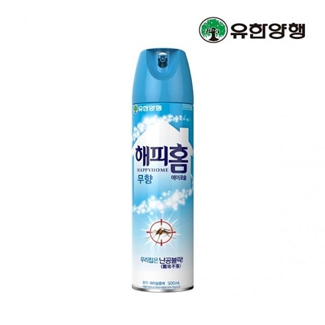 유한양행 해피홈 모기약 에어로솔 무향 500ml : 탑유니콘