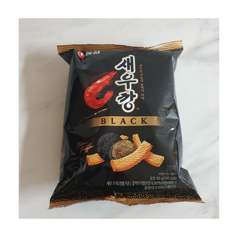 농심 새우깡 블랙 72g 20개입 술안주 블랙새우깡 새우과자 봉지스낵 : 뚱이네만물상