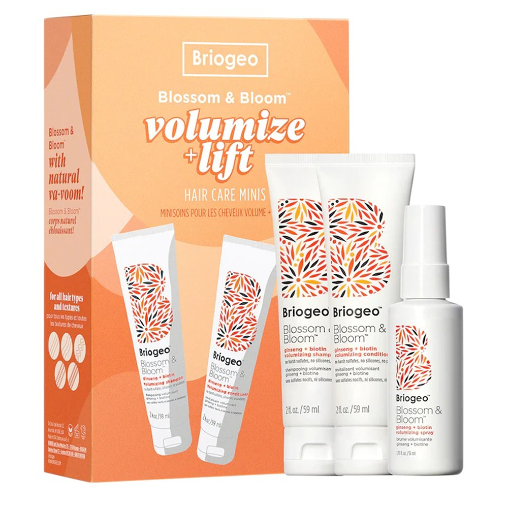 Bloom™ Volumize + Lift Hair Care Travel Kit 브리오지오 블라썸 앤 블룸 볼류마이즈 리프트 헤어 트래블 키트 여행용 : 에어바잉