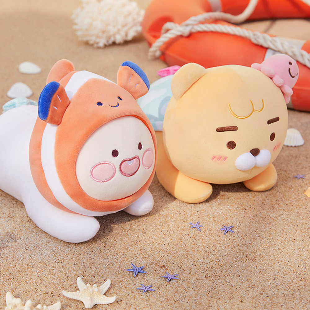 카카오프렌즈 오션바이브 베이비필로우 거북이 라이언 아쿠아 어피치 카카오 캐릭터 인형선물 : 써니어나인