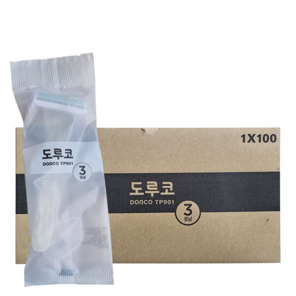 도루코  3중날 터치3 개별포장 100개  TP901 일회용면도기 : 제이엘상사