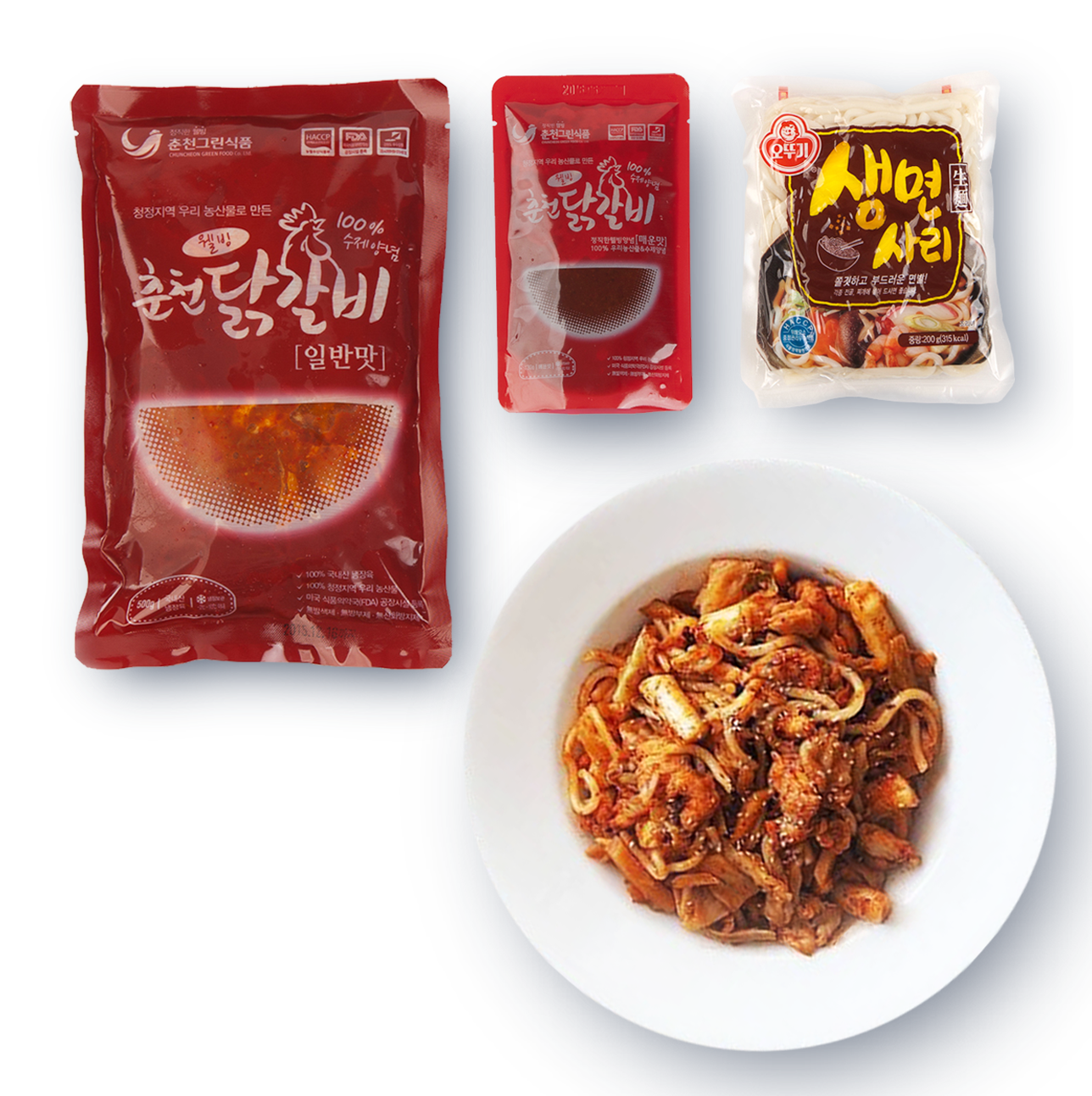 강명희 냉장 춘천 닭갈비 택배 웰빙 양념닭갈비 2kg : 춘천그린식품 강명희