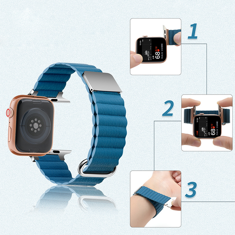 애플워치 스트랩 가죽 스트랩 iwatch 시리즈 7 SE 6 5 4 3 2 41mm 45mm 럭셔리 지능형 시계 밴드 애플 시계 밴드 38mm 42mm 44mm 40mm... 